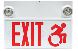 Connecticut approved exit sign with emergency light 