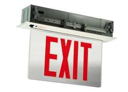 Dual Circuit Edge Lit Exit Sign Recessed Ceiling Mount- UL Listed ...