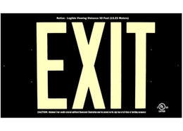 Black Exit Sign Wireless Non Electric 20 Year Life Span 