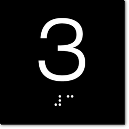 ELEVATOR JAMB NUMBER ADA Sign