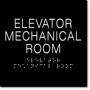 ELEVATOR ROOM ADA Sign