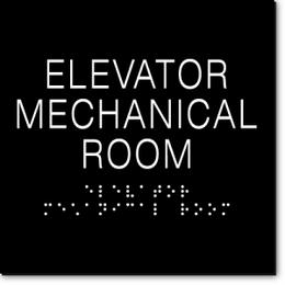 ELEVATOR ROOM ADA Sign