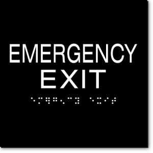 EMERGENCY EXIT ADA Sign