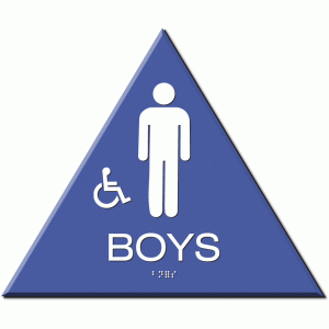 California BOYS Accessible Restroom Door Sign – Styrene