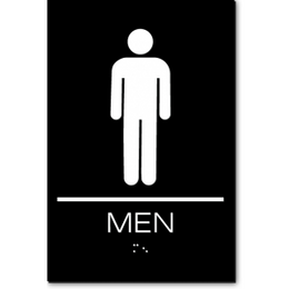California MEN Restroom ADA Wall Sign