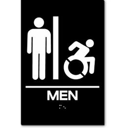 MEN Speedy Wheelchair Restroom Sign - NY and CT