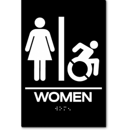 WOMEN Speedy Wheelchair Restroom Sign - NY and CT
