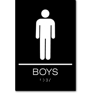 California BOYS Restroom ADA Wall Sign