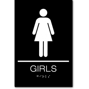 California GIRLS Restroom  ADA Wall Sign