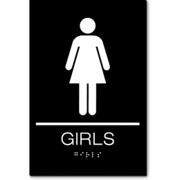 California GIRLS Restroom  ADA Wall Sign