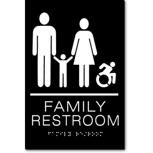FAMILY RESTROOM Speedy Wheelchair Sign - NY and CT