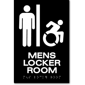 MENS LOCKER ROOM Speedy Wheelchair Sign - NY and CT