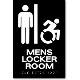 MENS LOCKER ROOM Speedy Wheelchair Sign - NY and CT