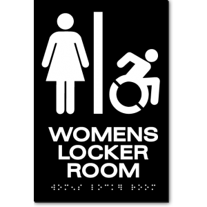 WOMENS LOCKER ROOM Speedy Wheelchair Sign - NY and CT