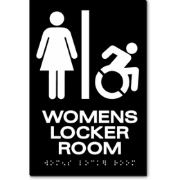WOMENS LOCKER ROOM Speedy Wheelchair Sign - NY and CT