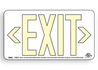 Photoluminescent Exit Sign Glow in the Dark UL Listed 