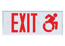 Connecticut State Approved Exit Sign Aluminum With Wheelchair Accessible Symbol  in motion 