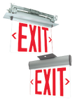 Angle pivoting edge lit exit sign