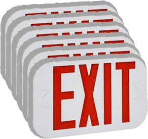 Exit Signs Thermoplastic Slim Design with Battery Case Price 