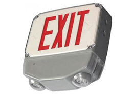 Wet Location Exit Sign with Lights on the bottom 