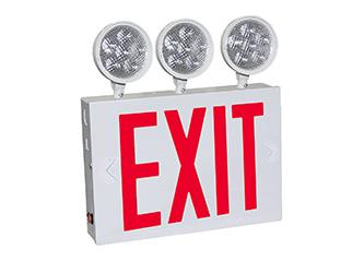 New York Combination LED Emergency Light with three lamps - 8" letters 