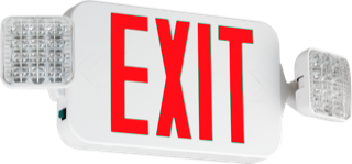 led combination exit sign with lights bulk discount 