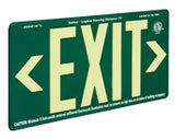 Green Exterior Exit Sign Non Electric - Universal  Mounting 