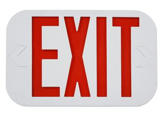 Thermoplastic Illuminex Exit Red Exit Sign LED with Battery - (Case of 6)
