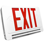 Exit Sign with Light Bar at the Bottom - UL Listed 
