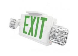 Thermoplastic Green Combo Exit and Emergency Light - Remote Capable