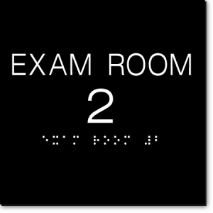 EXAM ROOM NUMBER ADA Sign