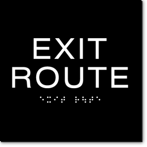 EXIT ROUTE ADA Sign