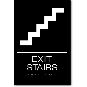 EXIT STAIRS ADA Sign