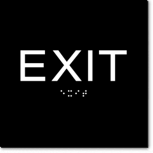EXIT ADA Sign