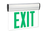 Edge Lit Exit Sign Clear Panel Pivoting Mount for Sloped Ceilings 