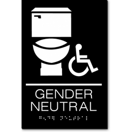 GENDER NEUTRAL Accessible Restroom Sign