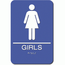 GIRLS Restroom Sign - Styrene