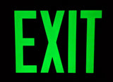 Glow in the dark Exit Sign No batteries Wireless - Non electric exit lighting 