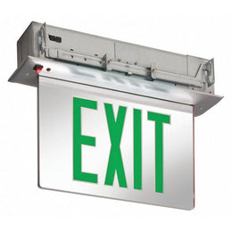 Recessed Edge Lit Exit Sign Double Face Mirrored  