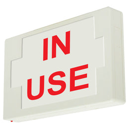 in use Sign.  LED Illuminated Exit Sign 