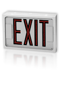 Direct-View Steel Exit Sign With Individual LEDs - 600E- USA