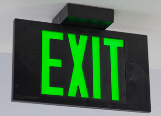 LEC Exit Sign Black Slim Design Energy Star