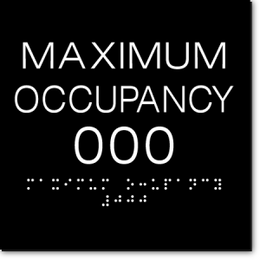 MAXIMUM OCCUPANCY ADA Sign