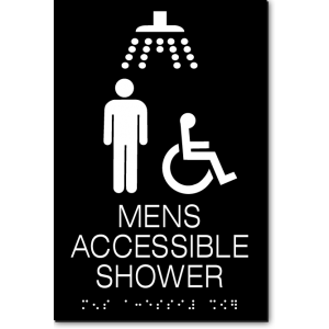 MENS ACCESSIBLE SHOWER ADA Sign