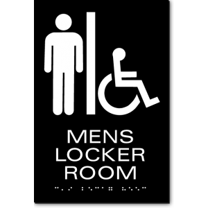 MENS LOCKER ROOM ADA Sign