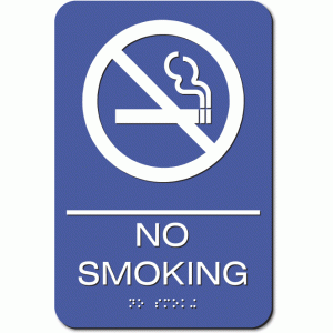 NO SMOKING ADA Sign - Styrene