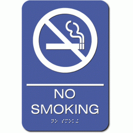 NO SMOKING ADA Sign - Styrene