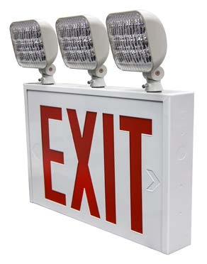 New York Exit sign with 3 lamps 