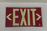 Photoluminescent Red Exit Sign 50 Feet - UL Listed - No Electricity -  20 Year -  Made in USA