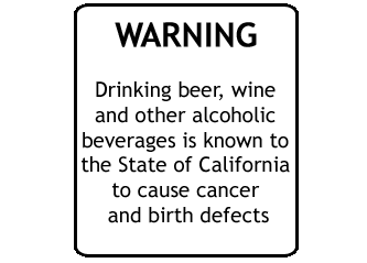 Warning Prop 65 Sign Styrene or Decal 7" x 8"